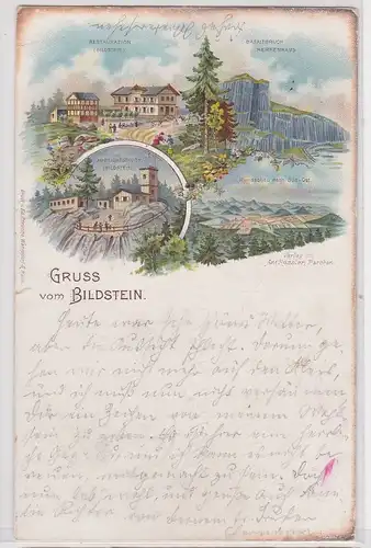 904318 Ak Lithographie Gruß vom Bildstein (Schweiz?) 1898