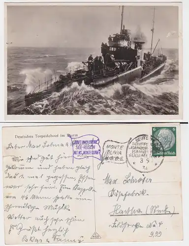 903238 Ak Deutsches Torpedoboot im Sturm 1934