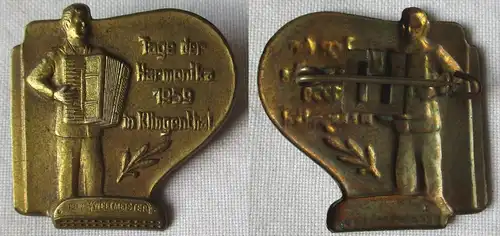 DDR Bronze Abzeichen Plakette Tage der Harmonika in Klingenthal 1959 (129264)