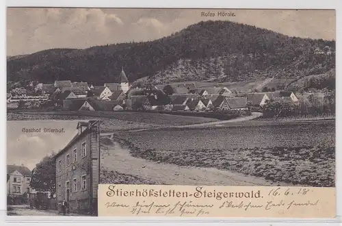 903590 AK Stierhöfstetten-Steigerwald - Gasthof Stierhof, Rotes Hörnle 1918