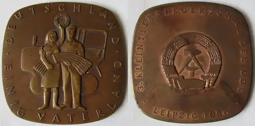 DDR Plakette Medaille 3. Kleintiersiegerschau Leipzig 1956 (121111)