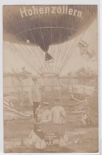 903833 Foto AK Hohenzollern Heißluftballon - Flucht aus Munsterlager 1909