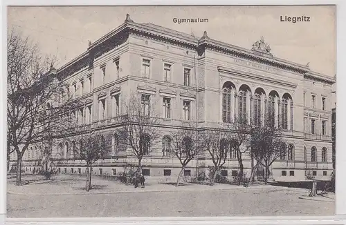 66380 AK Liegnitz (Legnica) - Gymnasium, Straßenansicht