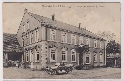 99168 Ak Neuenkirchen in Lüneburg Gasthof und Bäckerei W.Drewes 1915