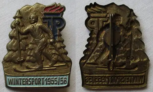 DDR Abzeichen Massensportabzeichen Junge Pioniere Wintersport 1955/56 (128499)