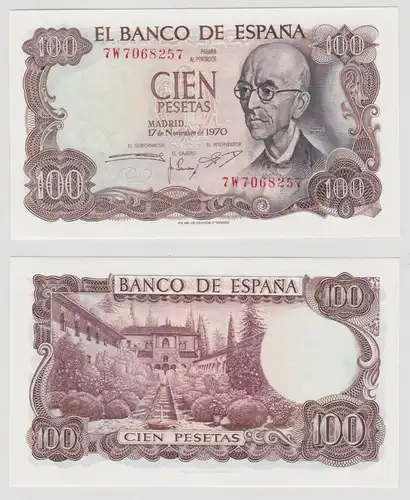 100 Pesetas Banknote Spanien 17.November 1970 kassenfrisch UNC (152340)