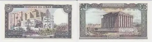 50 Livres Banknote Libanon Banque du Liban bankfrisch UNC (129418)