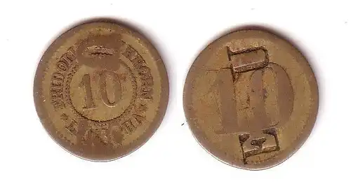 10 Pfennig Wertmarke Hotel Fridolin Eichhorn Lauscha um 1910 (112589)