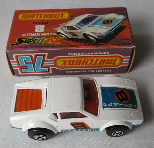 Matchbox Superfast De Tomaso Pantera Nr. 8 Lesney Products 1975 OVP (112007)