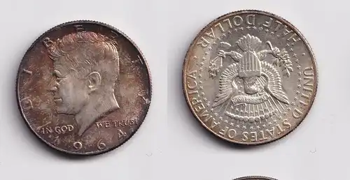 1/2 Dollar Silber Münze USA 1964 vz (155036)