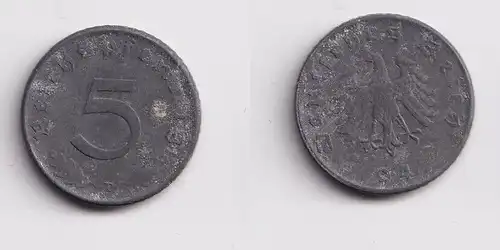 5 Pfennig Zink Münze alliierte Besatzung 1947 D Jäger 374 (155123)