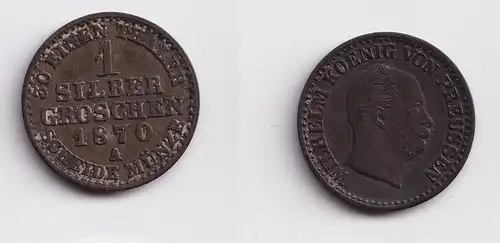 1 Silbergroschen Münze Preussen Wilhelm I. 1872 A (142981)