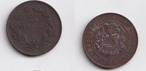 2 1/2 Centimes Kupfer Münze Luxemburg 1854 (151229)