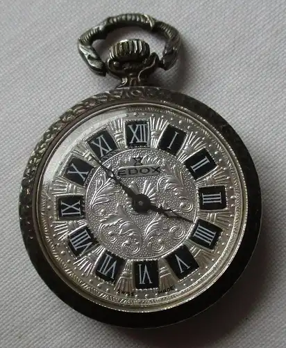 835er Silber Herren Lépine Taschenuhr EDOX Swiss Made 17 jewels (158631)