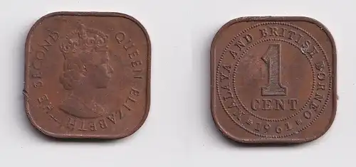 1 Cents Bronze Münze Malaya and British North Borneo 1961 Elisabeth II. (152809)