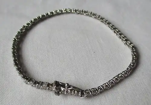 elegantes 925er Sterling Silber Armband Gliederarmband m. Schmucksteinen /163731