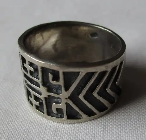 charmanter 925er Sterling Silber Damen Ring mit verzierter Ringschiene (142311)
