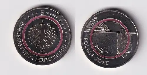 5 Euro Sammlermünze Deutschland 2021 Prägeort A polare Zone (153757)