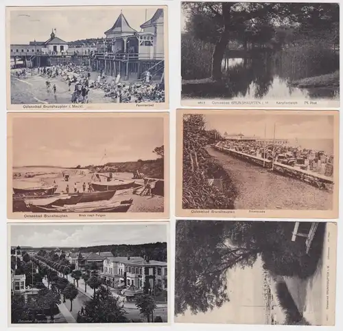 20384 AK 6x Ostseebad Brunshaupten - Karpfenteich, Familienbad, Promenade