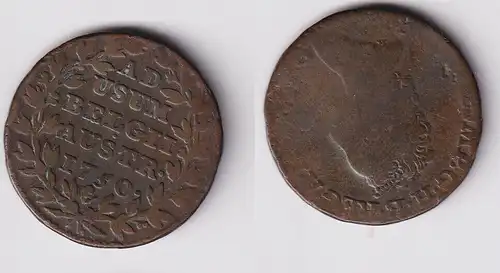 2 Liard Bronze Münze Österreichische Niederlande 1750 f.ss (151541)