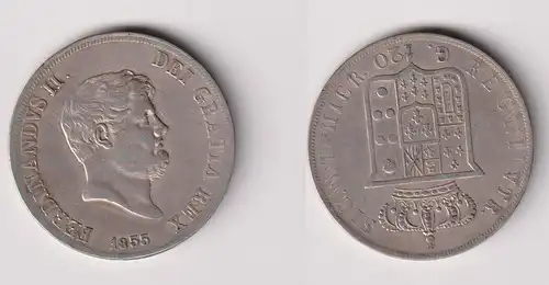 Silber Münze Italien Sizilien 120 Grana 1855 Ferdinand II. (152789)