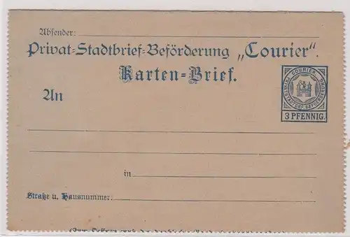 40437 Privatpost Ganzsachen Postkarte 3 Pfennig Courier Magdeburg vor 1900