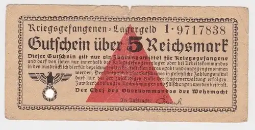 5 Reichsmark Kriegsgefangenen Lagergeld Rosenberg 520 b (163817)
