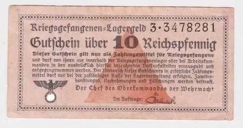 10 Reichspfennig Kriegsgefangenen Lagergeld Rosenberg 516 (163859)