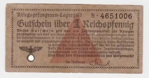1 Reichspfennig Kriegsgefangenen Lagergeld Rosenberg 515 (163857)