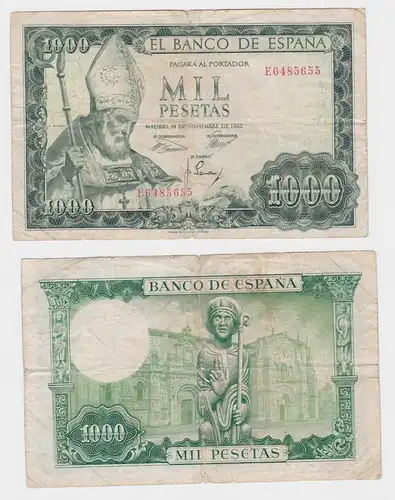 1000 Pesetas Banknote Spanien 19.11.1965 Pick 151 (163765)