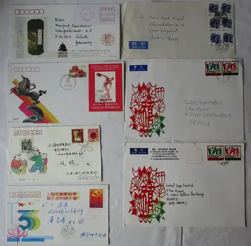 72 Briefe und Karten mit Briefmarken Volksrepublik China 1990 bis 2012 (112889)