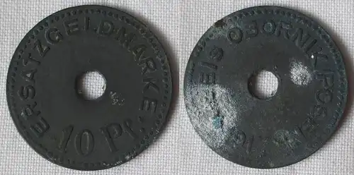 10 Pfennig Zink Notgeld Münze Kreis Obornik (Posen) 1917 Ersatzgeldmarke /164161