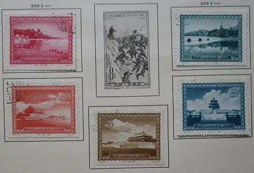 VR China 1955/56 Briefmarken Michel 269-277,286,288-296,314-318 gest. (124177)