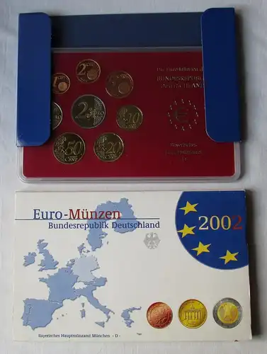 BRD KMS Kursmünzensatz Umlaufmünzenserie 2002 - D - München Spiegelglanz /163959