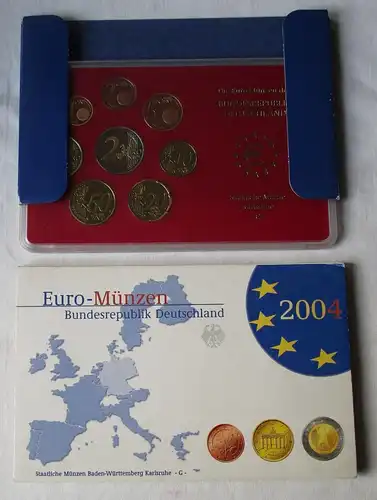 BRD KMS Kursmünzensatz Umlaufmünzenserie 2004 - G - Karlsruhe PP (163800)
