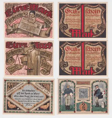 3 Banknoten Notgeld Gemeinde Tonndorf Lohe 1921 (157573)