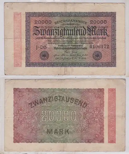 20000 Mark Banknote Berlin 20.9.1923 Rosenberg 84 c (146189)