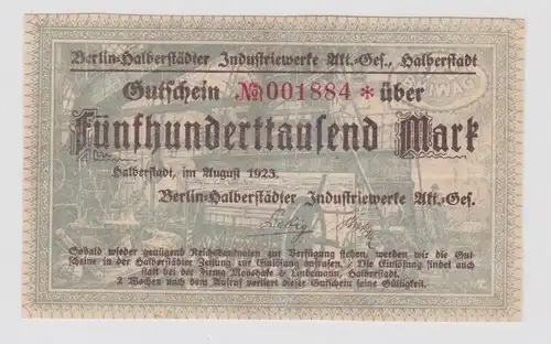 500000 Mark Banknote Inflation Berlin Halberstädter Industirewerke AG (146670)