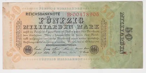 50 Milliarden Mark Banknote Berlin 10.Oktober 1923 Rosenberg 116 a (131879)