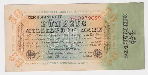 50 Milliarden Mark Banknote Berlin 10.Oktober 1923 Rosenberg 116 a (135534)