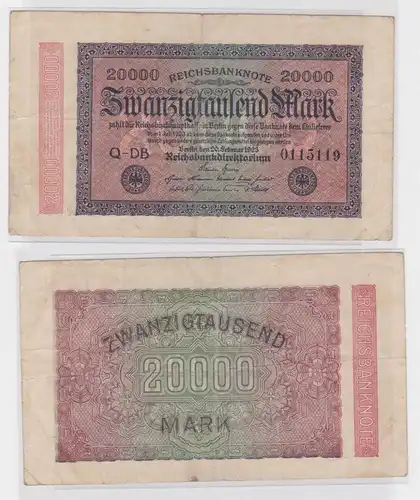 20000 Mark Banknote Berlin 20.9.1923 Rosenberg 84 c (140451)
