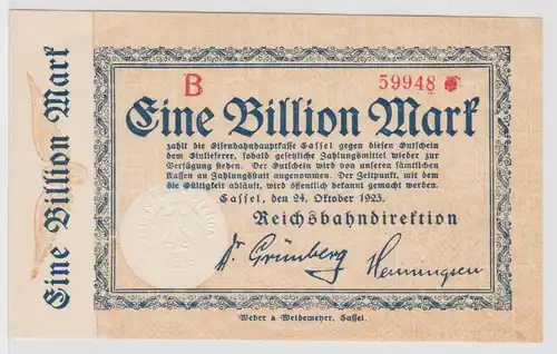 1 Billion Mark Banknote Reichsbahndirektion Cassel 24.10.1923 (119846)