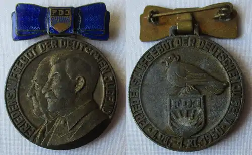 DDR Medaille Friedensaufgebot der Deutschen Jugend FDJ 1950 (161896)