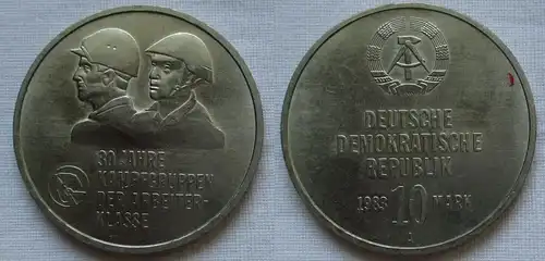 DDR Gedenk Münze 10 Mark 30 Jahre Kampfgruppen der Arbeiterklasse 1983 (143194)