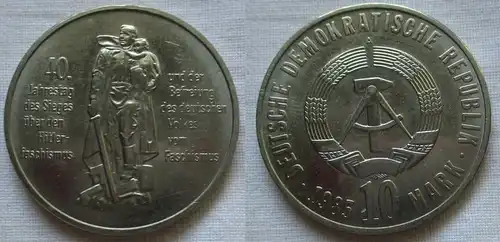 DDR Gedenk Münze 10 Mark 40 Jahre Kriegsende 1985 (143378)