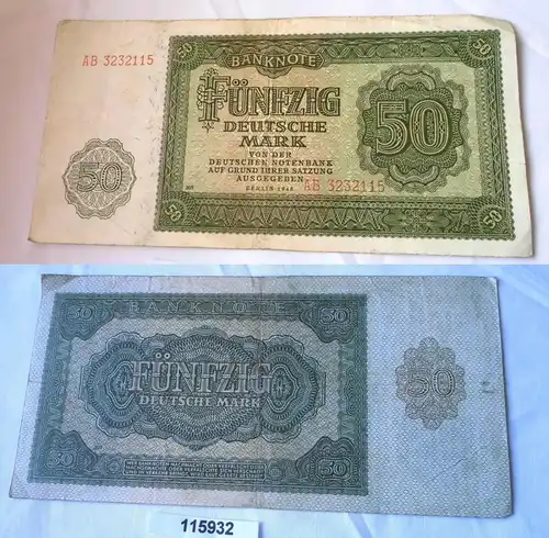 50 Mark Banknote DDR Deutsche Notenbank 1948 (115932)