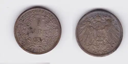 1 Reichsmark Silber Münze 1903 G (124524)