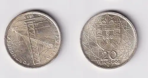 20 Escudos Silber Münze Portugal Salazar Brücke 1966 vz KM 592 (162415)