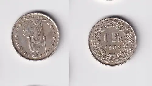 1 Franken Silber Münze Schweiz 1963 B (160204)