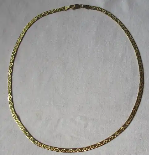 elegante 585er Gold Damenhalskette mit aufwendigem Muster Länge 45 cm (161840)